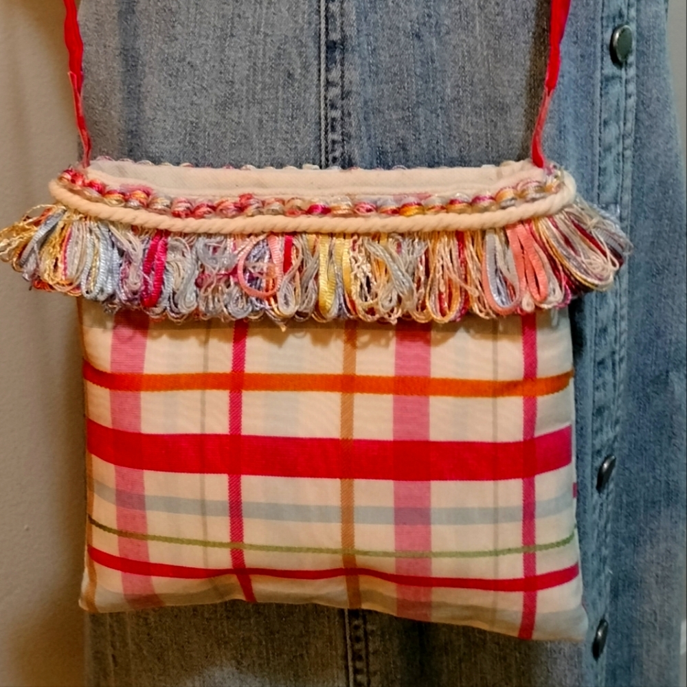 Handmade Cross Body Bag, 7 X 7 Inches. Disc. Shipping!